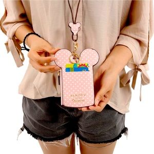 LAST ONE! On trend Mouse ID Lanyard/Travel Wallet